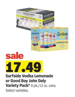 Surfside Vodka Lemonade or Good Boy John Daly Variety Pack