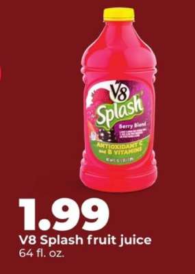 V8 Splash fruit juice