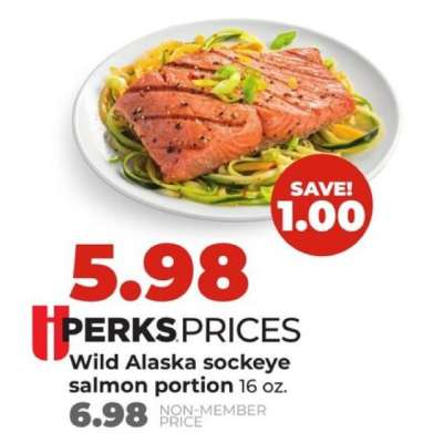 Wild Alaska sockeye salmon portion