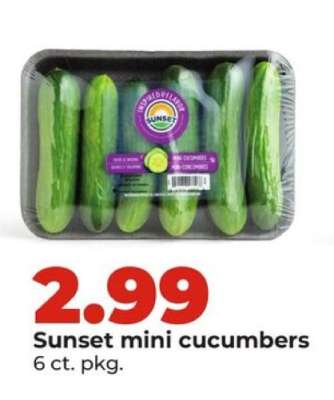 Sunset mini cucumbers