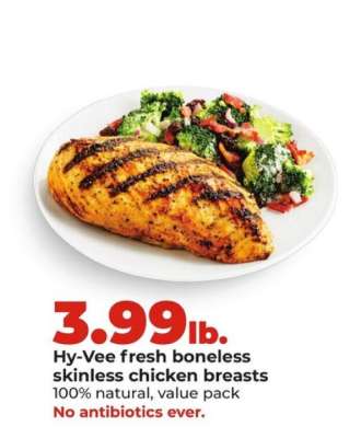 Hy-Vee fresh boneless skinless chicken breasts