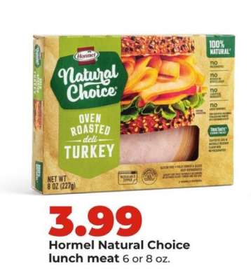 Hormel Natural Choice Lunch Meat