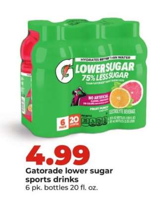 Gatorade lower sugar sports drinks
