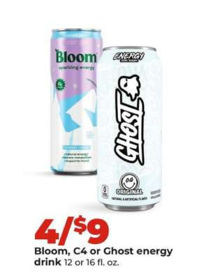 Bloom, C4 or Ghost energy drink