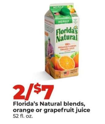 Florida's Natural blends, orange or grapefruit juice