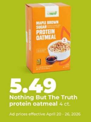 Nothing But The Truth protein oatmeal