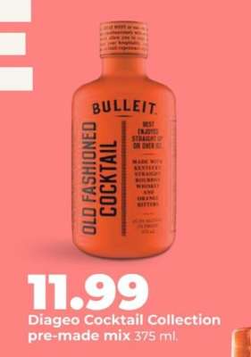 Diageo Cocktail Collection pre-made mix