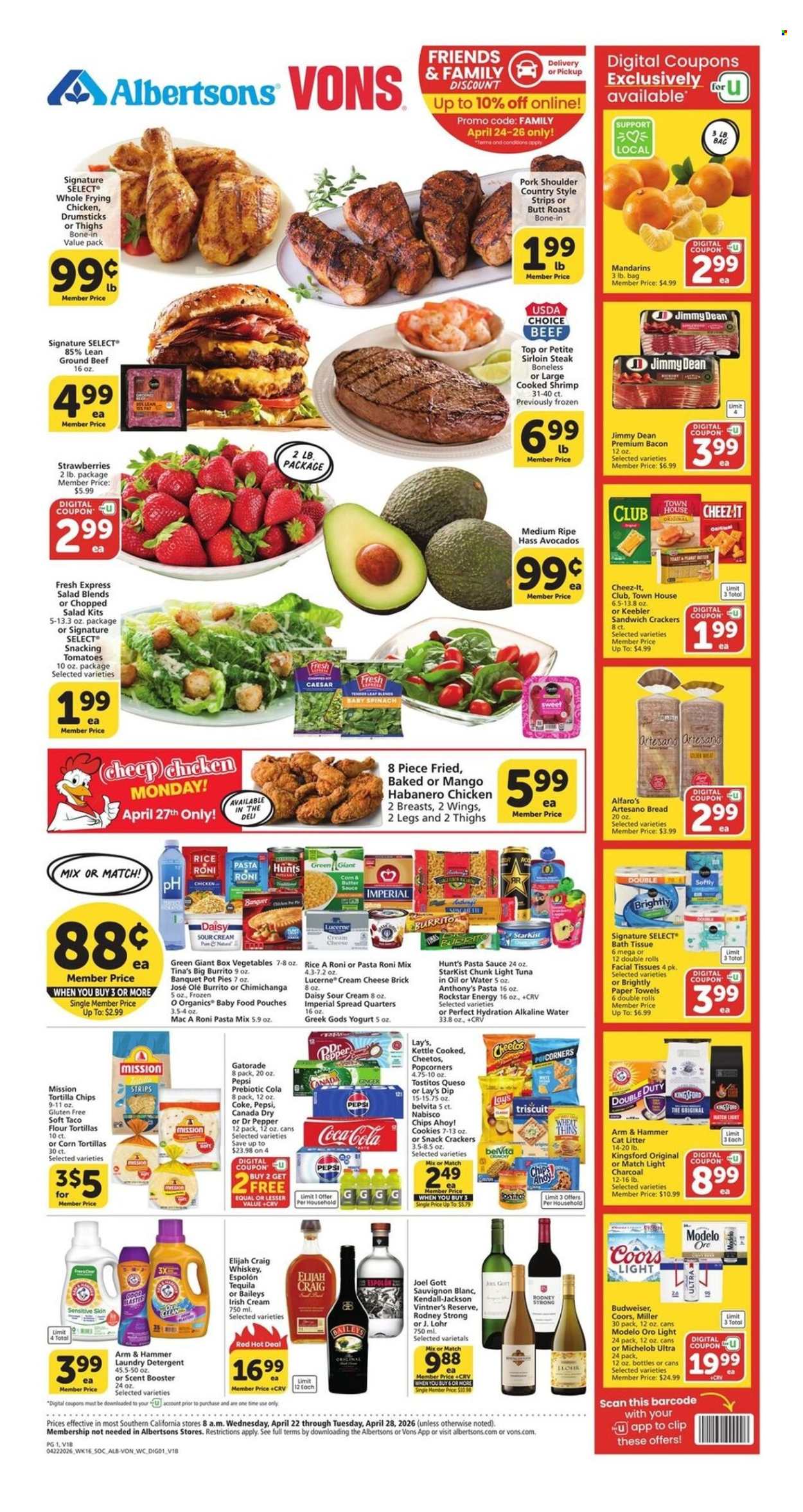 Albertsons ad - 04/22/2026 - 04/28/2026. Page 1