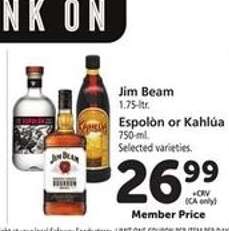 Jim Beam, Espolòn or Kahlúa
