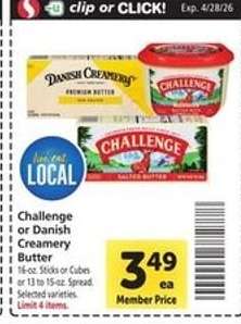 Challenge or Danish Creamery Butter