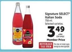 Signature SELECT Italian Soda