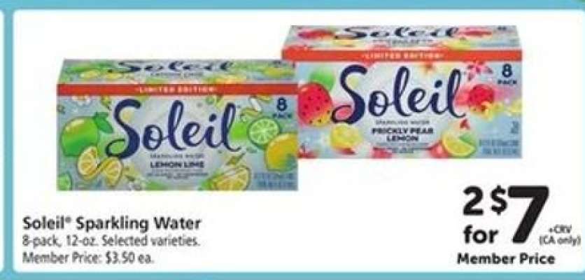 Soleil Sparkling Water