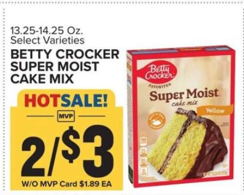 Betty Crocker Super Moist cake mix
