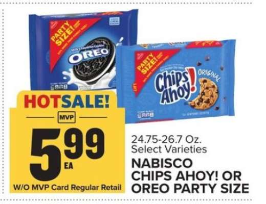 Nabisco Chips Ahoy! or Oreo Party Size