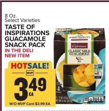 TASTE OF INSPIRATIONS GUACAMOLE SNACK PACK