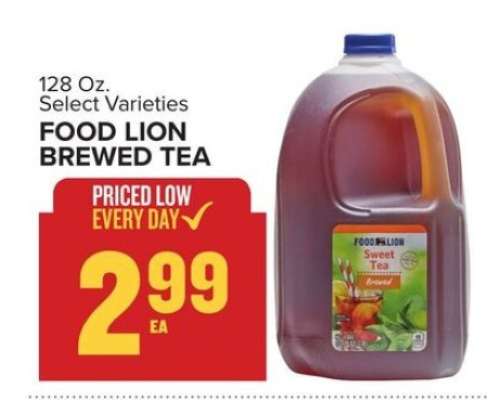 FOOD LION BREWED TEA