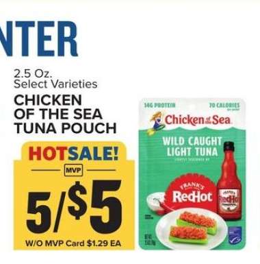 CHICKEN OF THE SEA TUNA POUCH