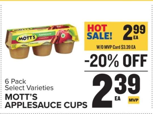 Mott's Applesauce Cups