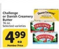 Challenge or Danish Creamery Butter