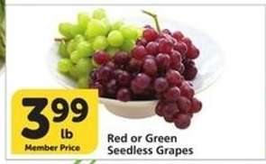 Red or Green Seedless Grapes