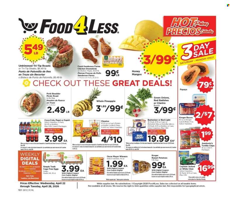 Food 4 Less Flyer - 04/22/2026 - 04/28/2026.