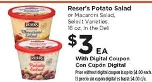 Reser's Potato Salad or Macaroni Salad
