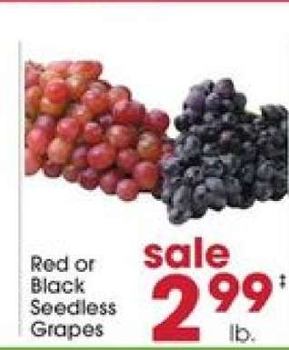 Red or Black Seedless Grapes