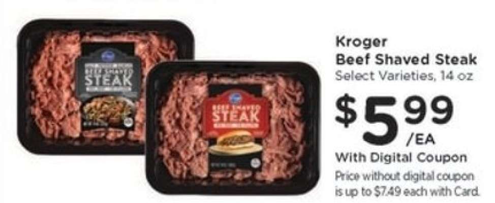 Kroger Beef Shaved Steak