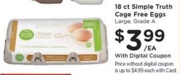 18 ct Simple Truth Cage-Free Eggs