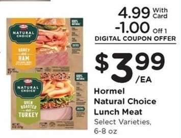 Hormel Natural Choice Lunch Meat