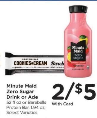 Minute Maid Zero Sugar Drink or Ade