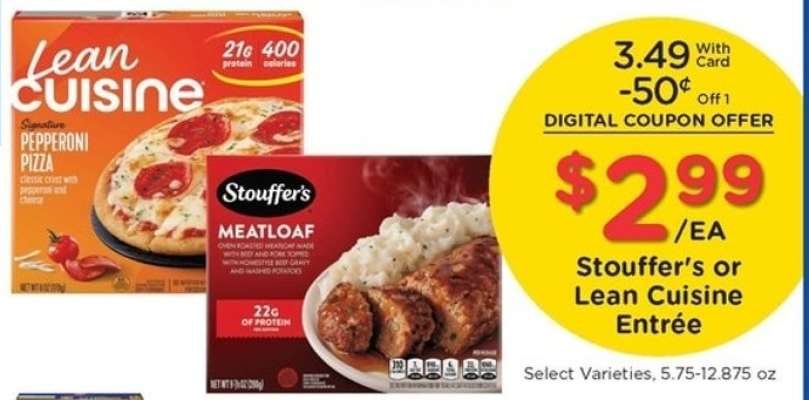 Stouffer's or Lean Cuisine Entrée