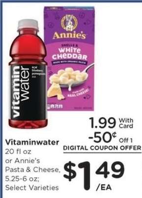 Vitaminwater or Annie's Pasta & Cheese