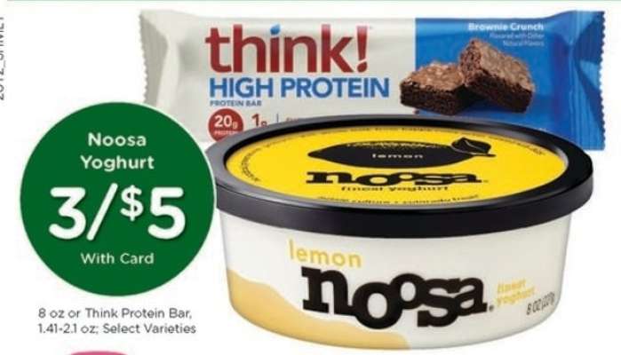 Noosa Yoghurt or Think Protein Bar