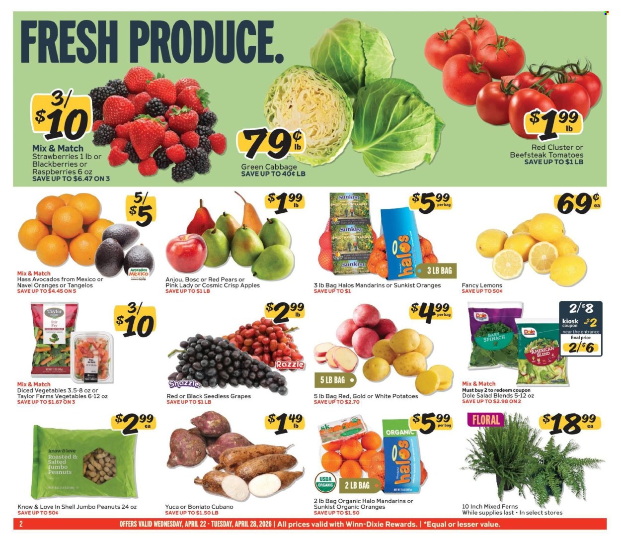 Winn Dixie ad - 04/22/2026 - 04/28/2026. Page 2
