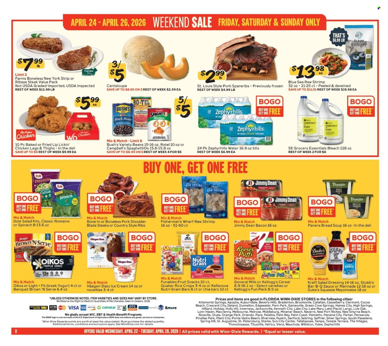 Winn Dixie ad - 04/22/2026 - 04/28/2026. Page 8