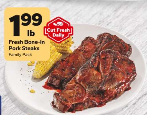 Fresh Bone-In Pork Steaks