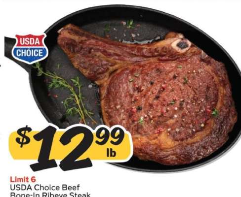 USDA Choice Beef Bone-In Ribeye Steak