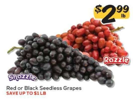 Red or Black Seedless Grapes
