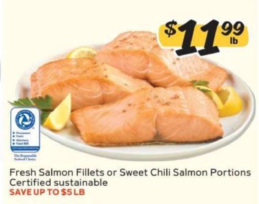 Fresh Salmon Fillets or Sweet Chili Salmon Portions