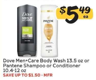 Dove Men+Care Body Wash or Pantene Shampoo or Conditioner