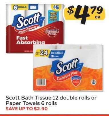 Scott Bath Tissue Or Paper Towels