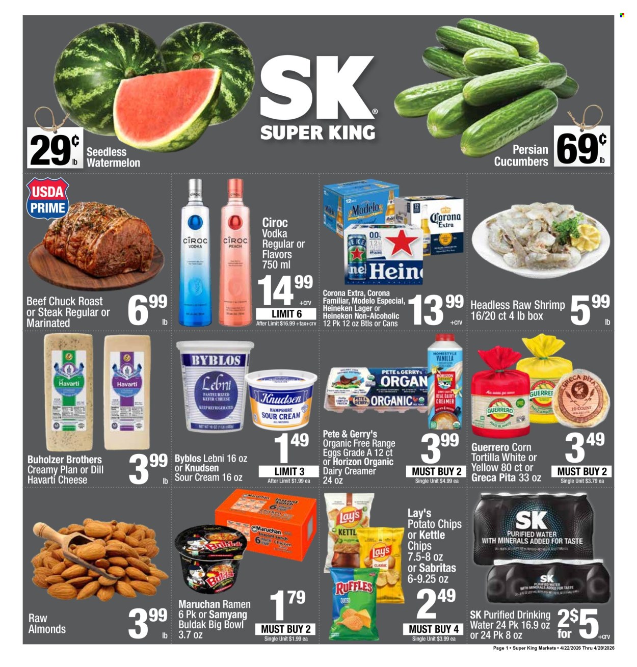 Super King Markets ad - 04/22/2026 - 04/28/2026. Page 1