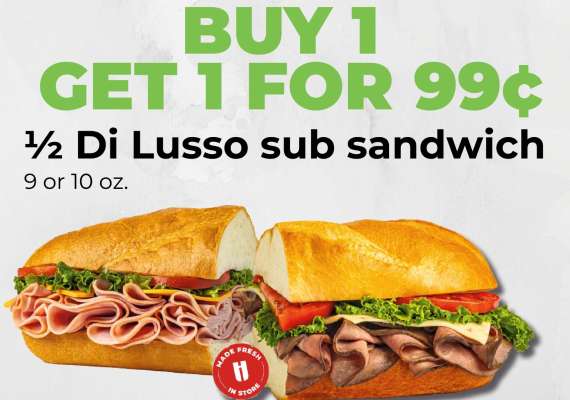 ½ Di Lusso sub sandwich