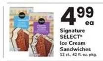 Signature SELECT Ice Cream Sandwiches