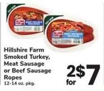 Hillshire Farm Smoked Turkey, Meat Sausage or Beef Sausage Ropes