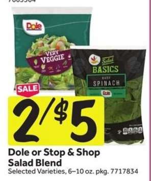 Dole or Stop & Shop Salad Blend
