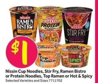 Nissin Cup Noodles, Stir Fry, Ramen Bistro or Protein Noodles, Top Ramen or Hot & Spicy