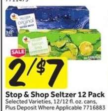 Stop & Shop Seltzer 12 Pack