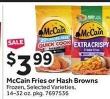McCain Fries or Hash Browns